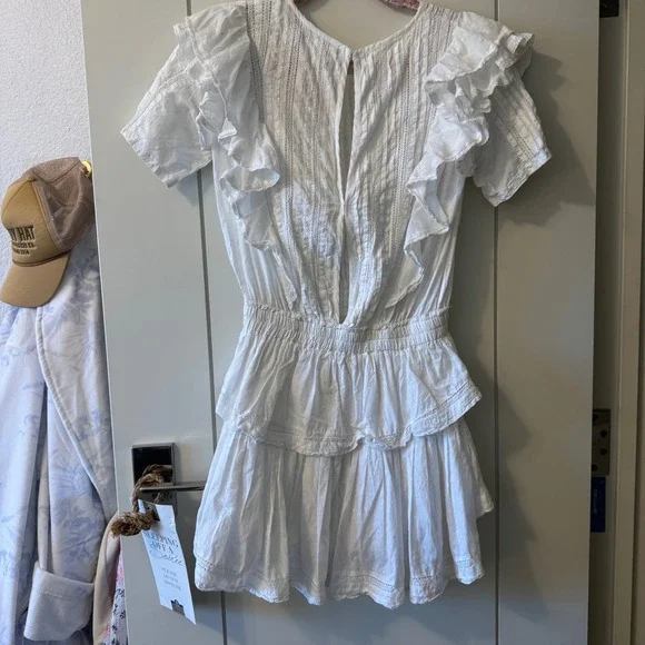 Love shack fancy LSF white Natasha Dress size small A14 - Picture 2 of 3